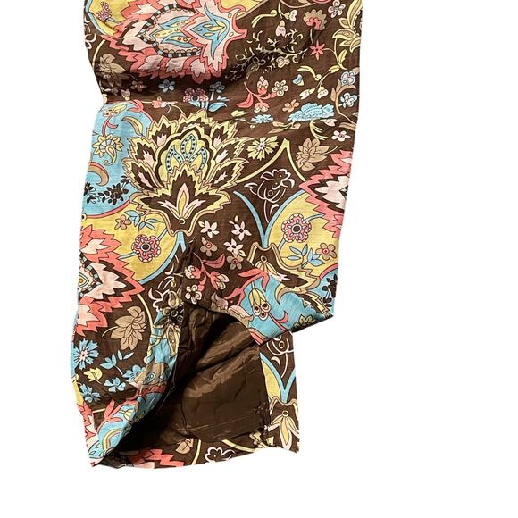 Ann Taylor Loft Linen Silk Paisley Capri Pants size 12 - Picture 4 of 7